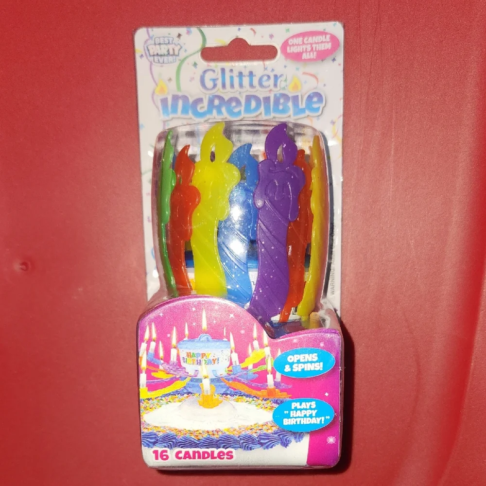 Glitter Happy Birthday Incredible Candle